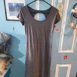 Grey dress with little backless hole